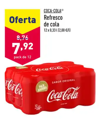 ALDI Coca-Cola Refresco de cola 12 x 0.33L oferta