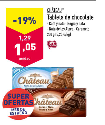 ALDI Château Tableta de chocolate 200g oferta