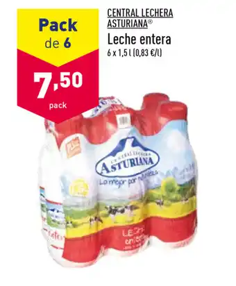 ALDI Central Lechera Asturiana Leche Entera 6 x 1,5L oferta