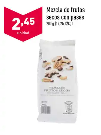 ALDI Mezcla de frutos secos con pasas 200g oferta