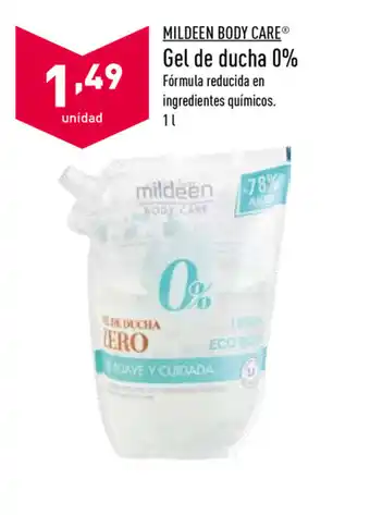 ALDI Mildeen Body Care Gel de ducha 0% 1l oferta