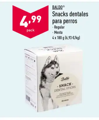 ALDI Baldo Snacks dentales para perros 4 x 180g oferta