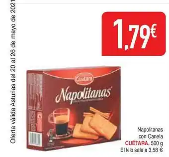 Masymas Cuétara Napolitanas con Canela 500g oferta