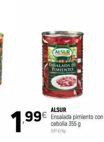 Coviran Alsur Ensalada Pimiento con Cebolla 355g oferta