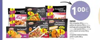 Coviran Fripozo Mini Croquetas 260g,Palitos De Merluza 150g, Pechuga Pollo Empanada 160g, San Jacobo 240g O York oferta