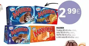Coviran Maxibon Cookies 90ml x 4u, Nata 150ml x 4u., Waffle 140ml x 4u O Mini Nata 85ml x 6u oferta