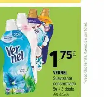 Coviran Vernel Suavizante Concentrado 54+3 dosis oferta