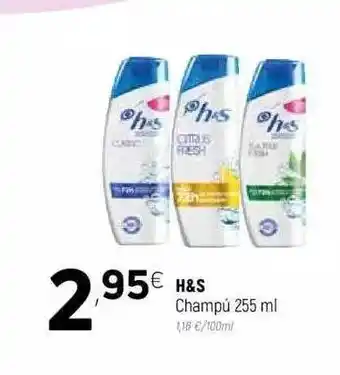 Coviran H&S Champú 255ml oferta
