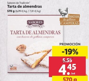 Lidl Tarta de almendras oferta