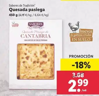 Lidl Quesada pasiega sabores oferta