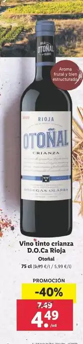 Lidl Vino tinto otoñal oferta