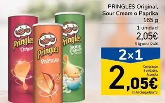 Carrefour Market Pringles original, sour cream o paprika 160g oferta