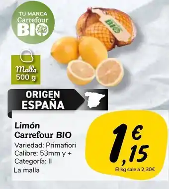 Carrefour Market Limón carrefour bio oferta
