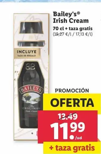 Lidl Licor de café baileys oferta