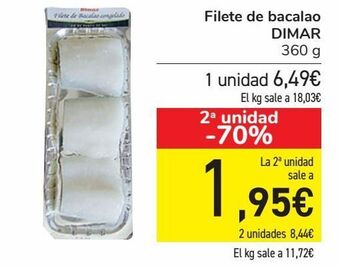 Carrefour Filete de bacalao dimar oferta
