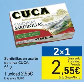 Carrefour Sardinillas en aceite de oliva cuca oferta
