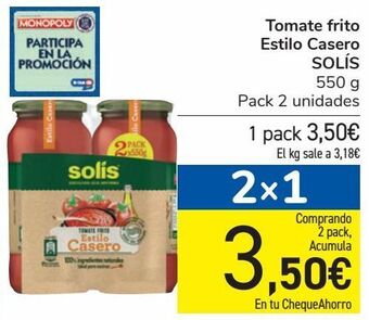 Carrefour Tomate frito estilo casero solís oferta