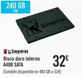 Carrefour Kingstone disco duro interno a400 sata oferta