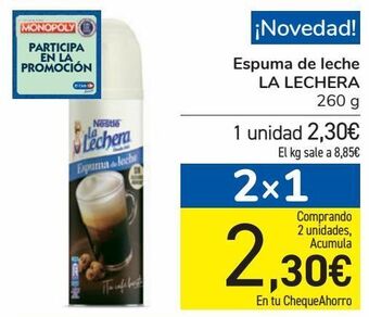 Carrefour Espuma de leche la lechera oferta