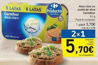 Carrefour Atún claro en aceite de oliva carrefour oferta