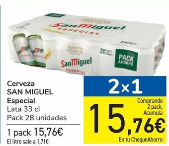 Carrefour Cerveza san miguel especial oferta