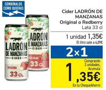 Carrefour Cider ladrón de manzanas original o redberry oferta