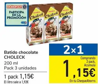 Carrefour Batido chocolate choleck oferta