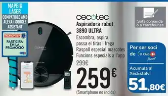 Carrefour Cecotec aspirador robot 3890 ultra oferta