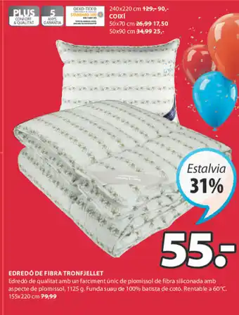 JYSK Edredó De Fibra Tronfjellet 1125g 155x220cm oferta