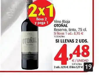 Alimerka Otoña Vino Rioja Reserva, Tinto, 75cl oferta