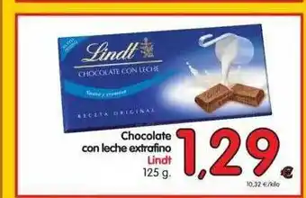 Alimerka Lindt Chocolate Con Leche Extrafino 125g oferta