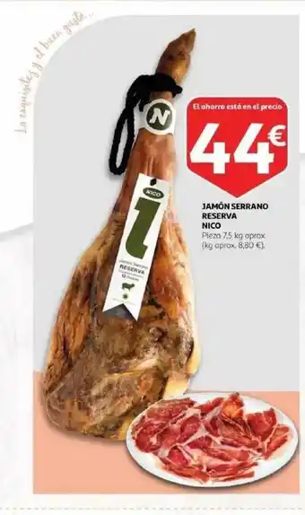 Alcampo Jamón Serrano Reserva Nico oferta