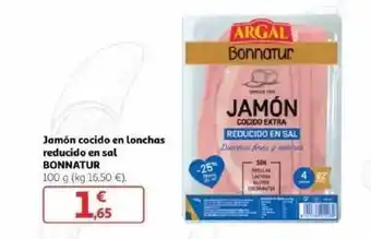 Alcampo Jamón Cocido En Lonchas Reducido En Sal Bonnatur oferta