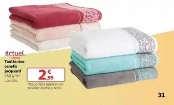 Alcampo ãctuel Toalla Rizo Cenefa Jacquard 450 g oferta