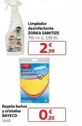 Alcampo Limpiador Desinfectante Zorka Sanitize Bayeta Baños Y Cristales Bayeco oferta