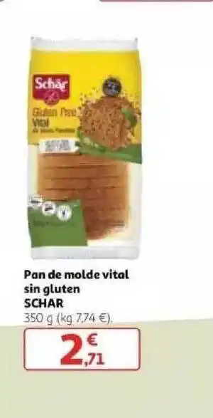 Alcampo Schar Pan De Molde Vital Sin Gluten 350g oferta