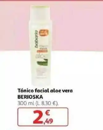 Alcampo Berioska Tónico Facial Aleo Vera 300ml oferta