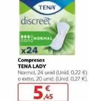 Alcampo Tena Lady Compresas oferta