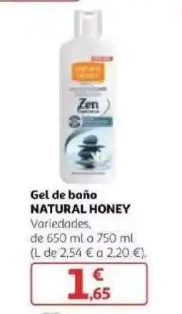 Alcampo Gel De Baño Natural Honey 650ml oferta