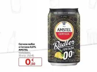 Alcampo Amstel Cerveza Radler O Cerveza 0.0% 33cl oferta