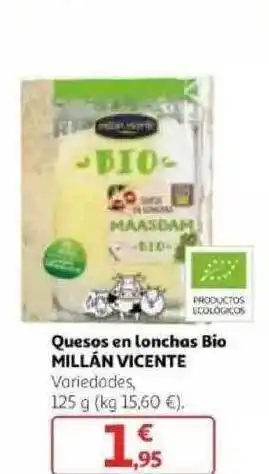 Alcampo Millán Vicente Quesos En Lonchas Bio 125g oferta