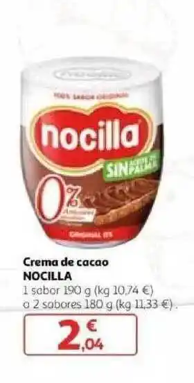 Alcampo Nocilla Crema De Cacao 190g oferta