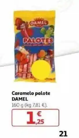 Alcampo Damel Caramelo Palote 160g oferta