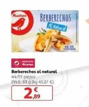 Alcampo Berberechos Al Natural oferta