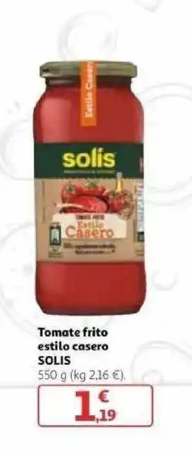 Alcampo Solis Tomate Frito Estilo Casero 550g oferta