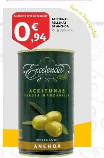 Alcampo Aceitunas Rellenas De Anchoa 150g oferta