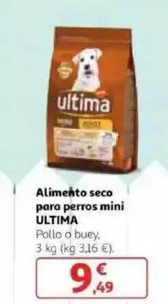 Alcampo Ultima Alimento Seco Para Perros Mini 3kg oferta
