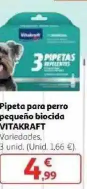 Alcampo Vitakraft Pipeta Para Perro Pequeño Biocida oferta