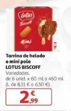 Alcampo Lotus Biscoff Tarrina De Helado O Mini Polo oferta
