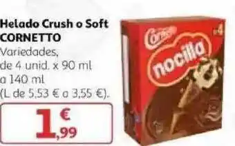 Alcampo Cornetto Helado Crush O Soft oferta
